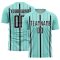Custom Ice Blue Black-White Stripe Sublimation Soccer Uniform Jersey
