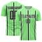 Custom Pea Green Black-White Stripe Sublimation Soccer Uniform Jersey