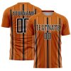 Custom Texas Orange Black-White Stripe Sublimation Soccer Uniform Jersey